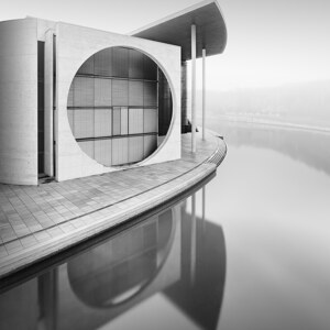 Berliner Regierungsviertel im Nebel