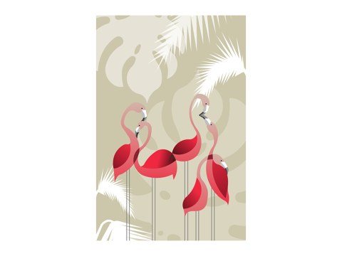 Flamingoes in love