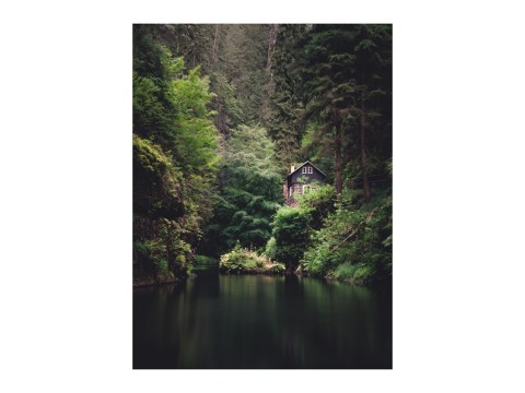 Huette am Edmundsklamm Boehmische Schweiz