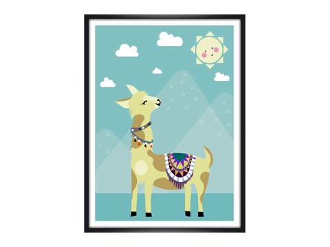 Sonnenanbeter Alpaka