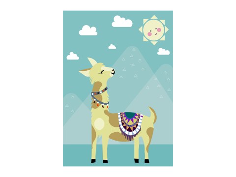 Sonnenanbeter Alpaka