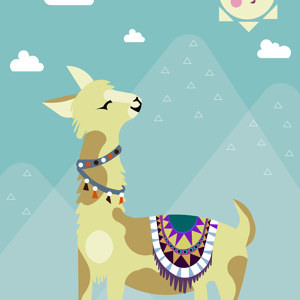 Sonnenanbeter Alpaka