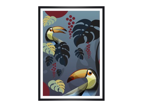 Tukan im Monstera Jungle