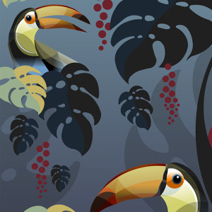 Tukan im Monstera Jungle