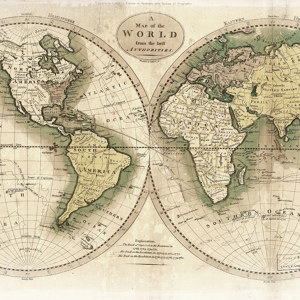 Alte Weltkarte