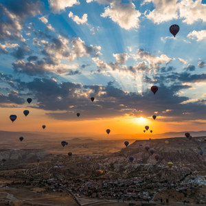 photo de montgolfières