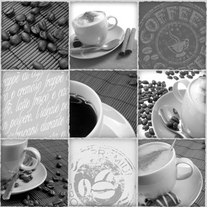 photos de café et gâteaux