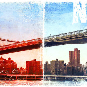 panorama de Brooklyn Bridge