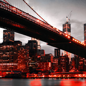 pont de Brooklyn rouge