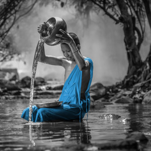 Buddhistischer Mönch Bild