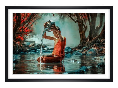 Buddhistischer Mönch Bild