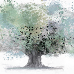 Wasserfarben Baum Bild