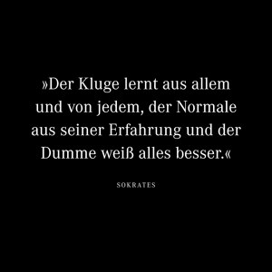 Der Kluge lernt aus allem