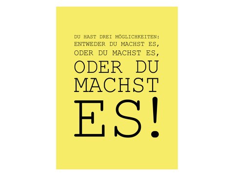 Du machst es Spruch