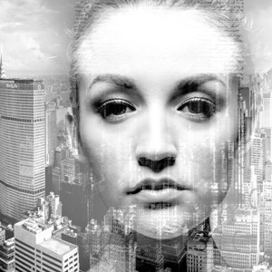 Potrait vrouw in de stad