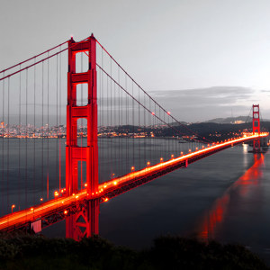 crepuscule golden gate bridge