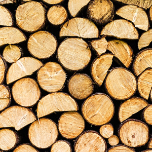 Holz gestapelt