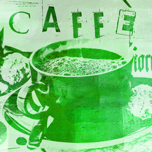 kaffeetasse caffe quatratisch braun