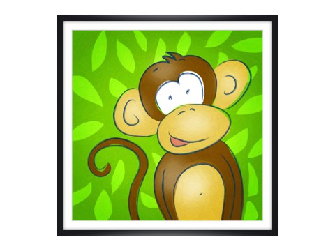 Image chambre d'enfant singe