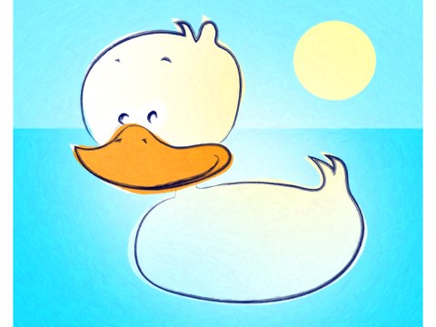 kinderkamer plaatje eend