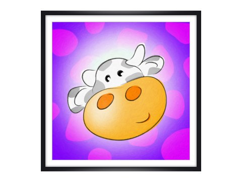 Kinderzimmerbild Kuh