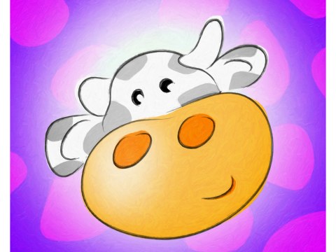 Kinderzimmerbild Kuh