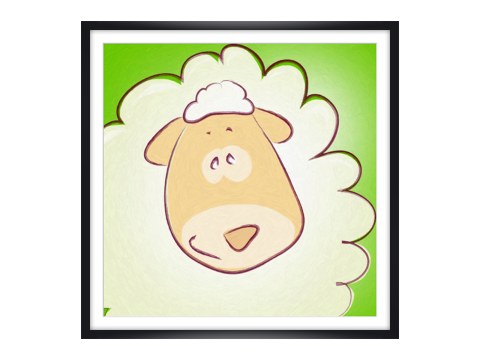 Kinderzimmerbild Schaf