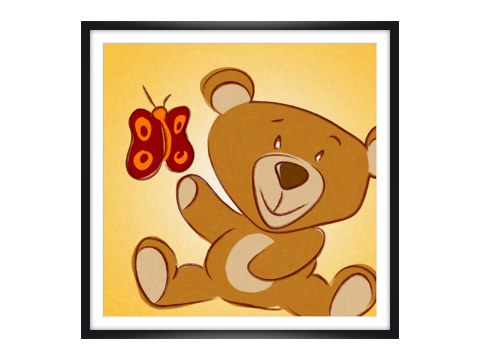 Image chambre d'enfant ours en peluche