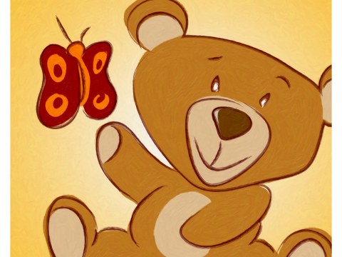 Image chambre d'enfant ours en peluche