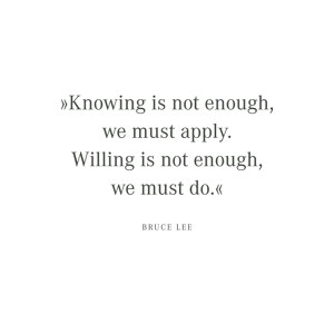 Knowing is not enough