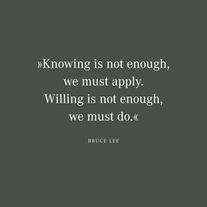 Knowing is not enough