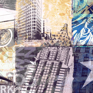 New York Collage in Farbe