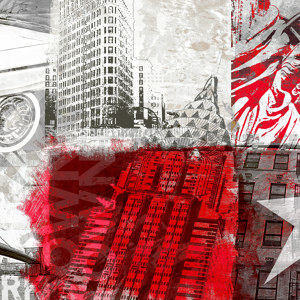 New York Collage in Farbe