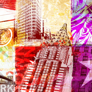 collage New York en couleurs