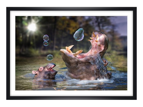 surreales Nilpferd Motiv