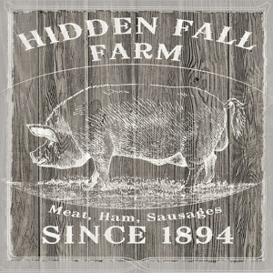 Retro Schild mit Schwein