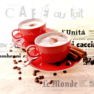 photos murales de café rouges