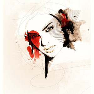 Frau Porträt Design