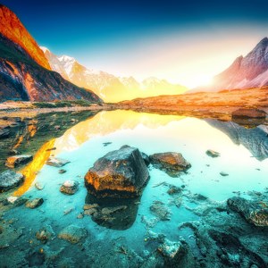 Sonnenuntergang Berglandschaft