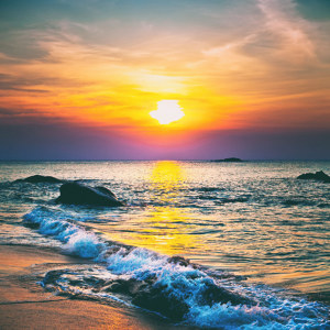 Sonnenuntergang am Strand