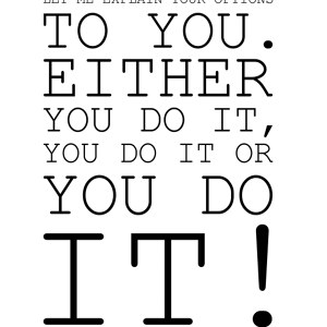 three options quote poster