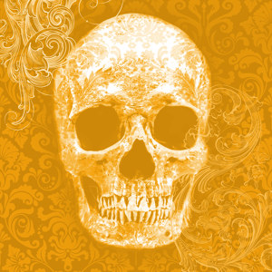 tête de mort en couleurs