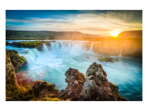 Wasserfall Island Bild