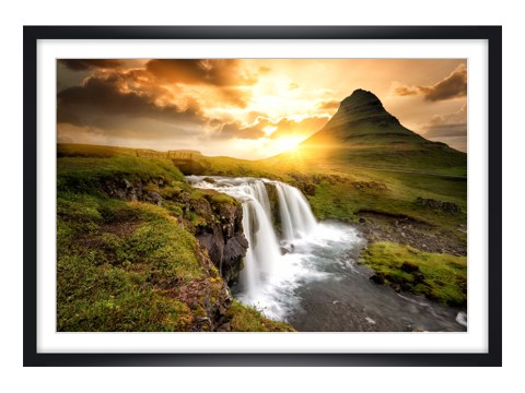 Wasserfall Island Motiv