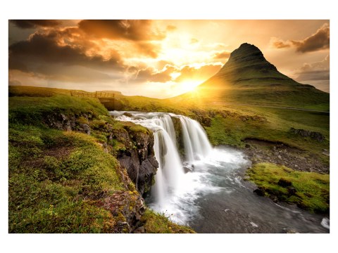 Wasserfall Island Motiv