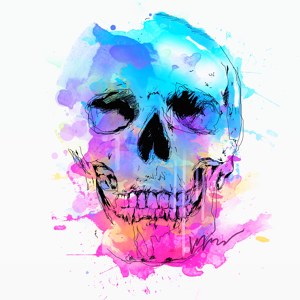 Watercolor Skull