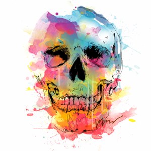 Watercolor Skull