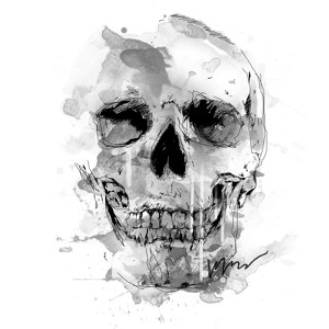 Watercolor Skull