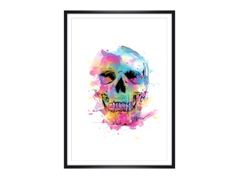 Watercolor Skull
