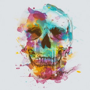 Watercolor Skull
